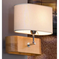 LUSSOLE Nulvi Бра, цвет основания - хром, плафон - ткань (цвет - белый), 1x60W E27, LSF-2111-01