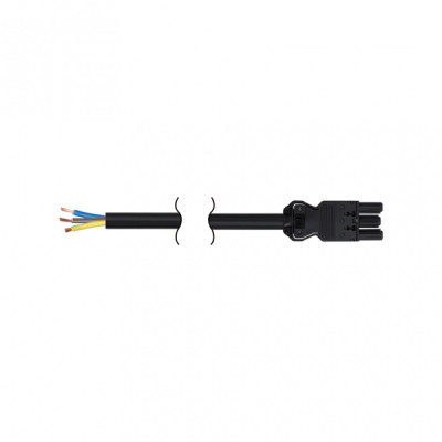 Simon Connect Графит Кабель 2м 3x2,5мм, разъёмы Quick Connection "мама - free-end" 2P+E, CR4020-14