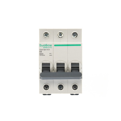 City9 Set Автоматический выключатель (АВ) С 6А 3P 6kA 400В, Systeme Electric, C9F36306
