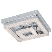 Eglo 95659 Светодиод. потол. светильник FRADELO, 12W (LED), 240х240, сталь, хром/пластик с кристал., хром