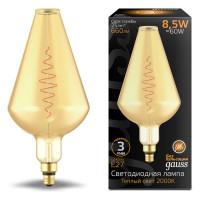 Лампа Gauss Filament Vase 8.5W 660lm 2000К Е27 golden flexible LED 1/2, 180802105