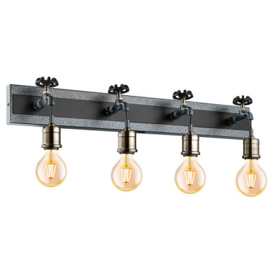 49104 Бра СOLDCLIFF, 4х60W (E27), L750, H175, A155, сталь, cеребряный состаренный, черный//сталь, бро, 49104