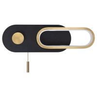 Arte Lamp LUCAS, Светильник настенный, цвет арматуры - черный, цвет плафона/декора - белый, 1x10W LED, A2602AP-10BK