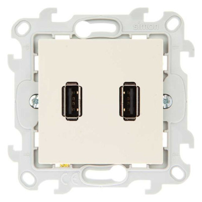 Simon Коннектор 2хUSB, сл кость, 2411090-031