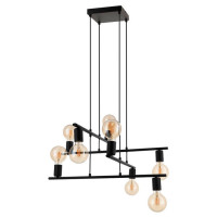 98909 Подвес MEZZANA, 8X40W(E27), сталь, черный