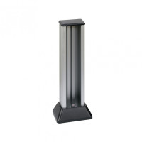 Simon Cima 500 Алюминий/Графит Миниколонна 1-сторонняя на 3 модуля, 471х71,5(125)х109,5(164) мм, 52550113-033