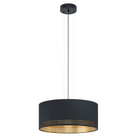 99274 Подвес ESTEPERRA, 3x40W(E27), сталь, черный/текстиль, черный, золотой