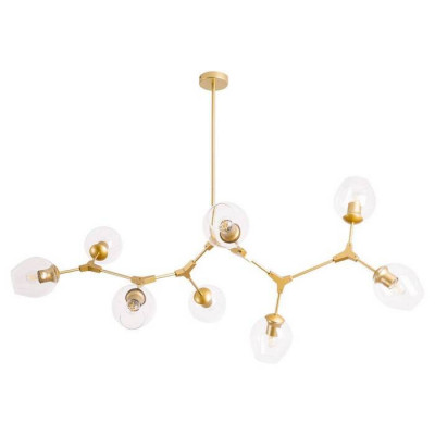 Arte Lamp YUKA, Люстра, цвет арматуры - ЗОЛОТО, цвет плафона/декора - ПРОЗРАЧНЫЙ, 8х40W E27, A4103SP-8GO