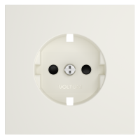 Накладка для розетки с заземлением и защитными шторками, S70 (хлопок), VLS000713