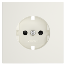 Накладка для розетки с заземлением и защитными шторками, S70 (хлопок), VLS000713