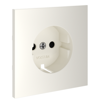 Накладка для розетки с заземлением и защитными шторками, S70 (хлопок), VLS000713