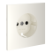 Накладка для розетки с заземлением и защитными шторками, S70 (хлопок), VLS000713