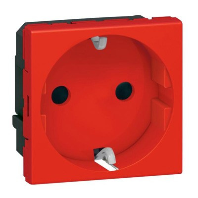 Legrand Розетка 2К+3 - Программа Mosaic - немецкий стандарт - 2 модуля - красная, 077218