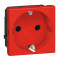 Legrand Розетка 2К+3 - Программа Mosaic - немецкий стандарт - 2 модуля - красная, 077218
