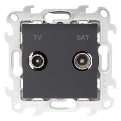 Simon Розетка TV-SAT одиночная, графит, 2410487-038