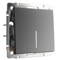 Werkel W1112164/ Выключатель одноклавишный проходной с подсветкой (графит матовый), a063101