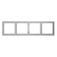 Рамка пластиковая VOLTUM S70 на 4 поста, (серый), VLS100416