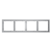 Рамка пластиковая VOLTUM S70 на 4 поста, (серый), VLS100416