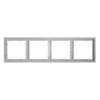 Рамка пластиковая VOLTUM S70 на 4 поста, (серый), VLS100416