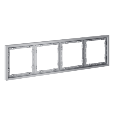 Рамка пластиковая VOLTUM S70 на 4 поста, (серый), VLS100416