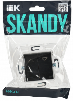 SKANDY Выключ. жалюзи 10А SK-V12Bl черн. IEK, SK-V15-0-10-K02