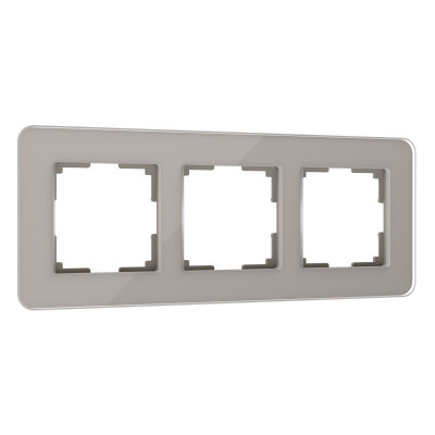 Werkel W0032417/ Рамка на 3 поста Elite (дымчатый, стекло), a057876