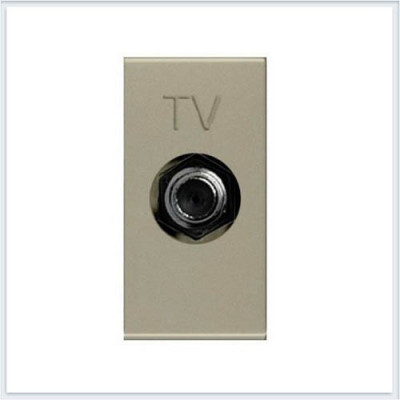 N2150 CV - Розетка TV одиночная с накладкой, 1-модульная, серия Zenit, цвет шампань - 2CLA215000N1901