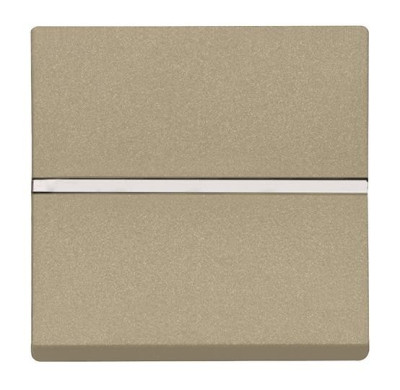 N2204.6 CV - Механизм 1-клавишной кнопки с нормально-закрытым контактом с клавишей без символа, 2-модульный, серия Zenit, цвет шампань - 2CLA220460N1901