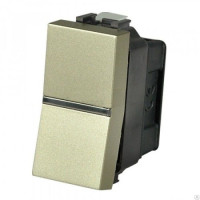 N2101 CV - Механизм 1-клавишного 1-полюсного выключателя с клавишей, 1-модульный, серия Zenit, цвет шампань - 2CLA210100N1901