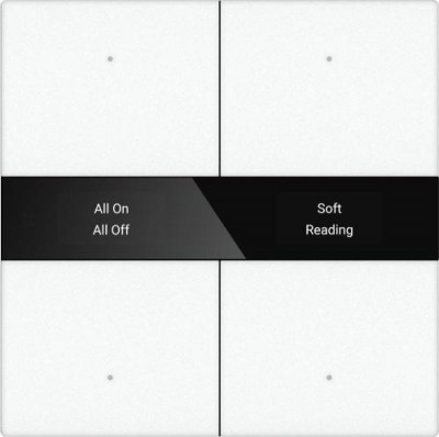 GVS CHPBD-04/24.1.10 Клавишный выключатель с дисплеем, 4 клавиши, белый, антиблик