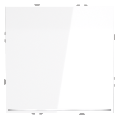 Проходной переключатель встраиваемый VOLTUM S70 одноклавишный с подсветкой 10А, (белый глянцевый), VLS010401