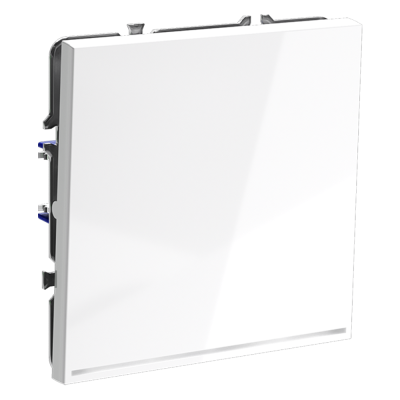 Проходной переключатель встраиваемый VOLTUM S70 одноклавишный с подсветкой 10А, (белый глянцевый), VLS010401