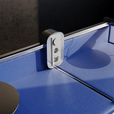 Розетка встраиваемая VOLTUM S70 с заземлением и защитными шторками, 16А, с USB, A+A, (сталь), VLS040405