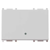 Vimar Клавиша на 3 модуля с индикатором "кольцо" с подсветкой, серебро, 14023.SL