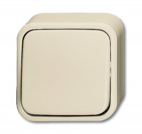 2601/2 AP - Выключатель 1-клавишный, 2-полюсный для открытого монтажа, Busch-Duro 2000 AP, слоновая кость - 2CKA001042A0654