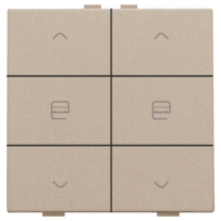 Niko Home Control Шампань Кнопка управления двигателем двухканальная, 157-51036
