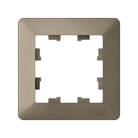 ATN220501 - ATLASDESIGN AIR 1-постовая РАМКА, ШАМПАНЬ/дымчатый черный, Systeme Electric