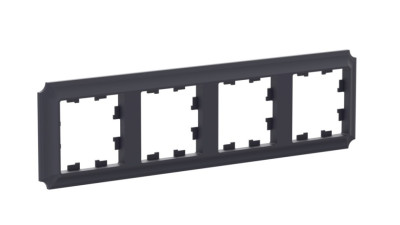 ATN101004 - ATLASDESIGN ANTIQUE 4-постовая РАМКА, универсальная, КАРБОН, Systeme Electric