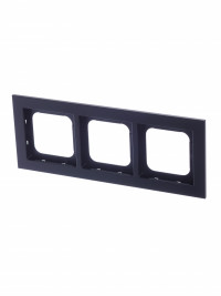 ABB Axcent металл/матовый черный Рамка 3-постовая