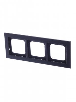 ABB Axcent металл/матовый черный Рамка 3-постовая