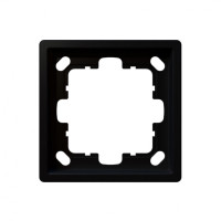 FD1001PBM - Рамка серия FD 1-постовая, цвет Черный матовый (soft touch), JASMART Electric