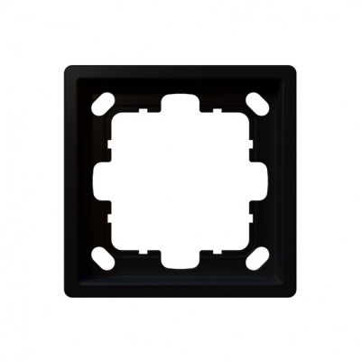 FD1001PBM - Рамка серия FD 1-постовая, цвет Черный матовый (soft touch), JASMART Electric