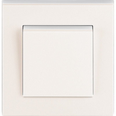 ABB Выключатель 1-клавишный, цвет жемчуг - ледяной, серия Levit M