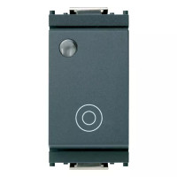 Vimar Кнопка 1P NO 10A с подсветкой, серая, 16090