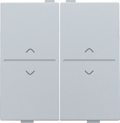 Niko Серебро Накладка на кнопку (вверх и вниз) , двухклавишная, 121-00010