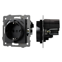 049830 - Механизм розетки с USB зарядкой SCT-MUAC-PL-BK-V (250V, 16A) (Arlight, -)