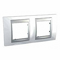 MGU66.004.092 - UNICA TOP РАМКА 2-постовая, горизонтальная, АЛЮМИНИЙ/НОРДИК