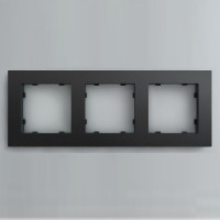 IRIDIUM Рамка на 3 пост, черный, Berlin 02, 02P305