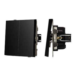 054059 - Механизм выключателя двухклавишный непроходной SWT-TENDO-MK02-PL-BK (230V, 10A) (Arlight, -)