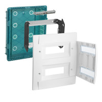 Legrand Распределительный щиток Practibox скрытого монтажа - IP 40 - IK 07 - 2 рейки - 12 модулей, 601113